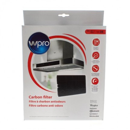 Filtro anti-odore al carbone attivo • Tipo 35 (266 x 158 mm - 330 g) - CHF035/1